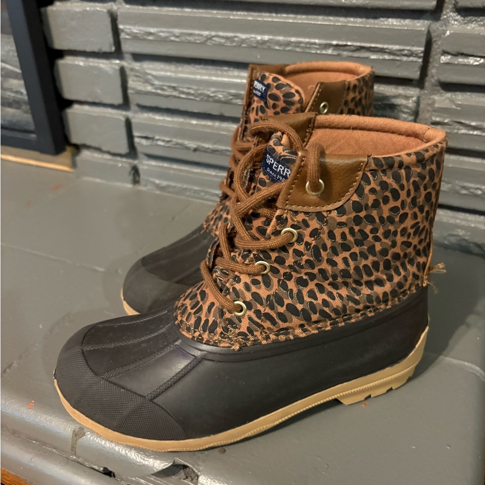 Sperry Kids Leopard Print Rain Boots